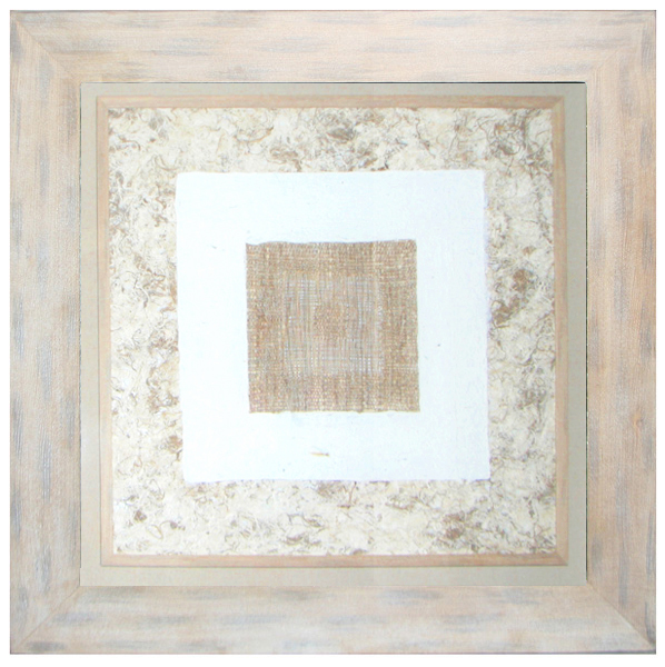 MS202 Wall Décor objet d art box framed paper twine design with glass